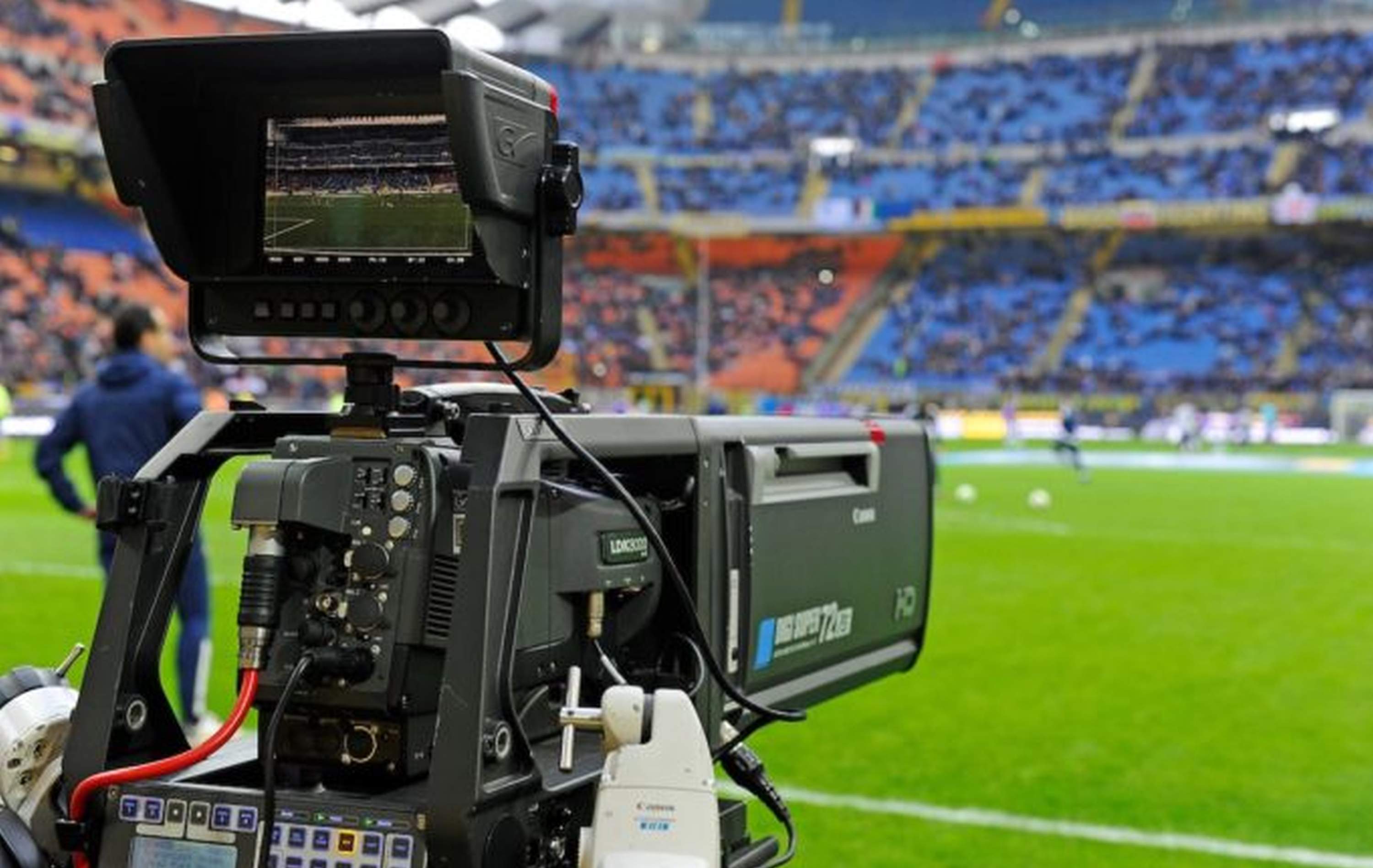 Diritti televisivi telecamera stadio Tv Rights Television 
Milano 1-03-2015 Stadio Giuseppe Meazza - Football Calcio Serie A Inter - Fiorentina. Foto Giuseppe Celeste / Insidefoto